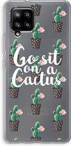 Case Company® - Samsung Galaxy A42 5G hoesje - Cactus quote - Soft Cover Telefoonhoesje - Bescherming aan alle Kanten en Schermrand