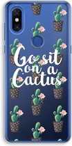 Case Company® - Xiaomi Mi Mix 3 hoesje - Cactus quote - Soft Cover Telefoonhoesje - Bescherming aan alle Kanten en Schermrand
