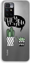 Case Company® - Xiaomi Redmi 10 hoesje - Hey you cactus - Soft Cover Telefoonhoesje - Bescherming aan alle Kanten en Schermrand