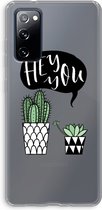 Case Company® - Samsung Galaxy S20 FE / S20 FE 5G hoesje - Hey you cactus - Soft Cover Telefoonhoesje - Bescherming aan alle Kanten en Schermrand