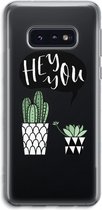 Case Company® - Samsung Galaxy S10e hoesje - Hey you cactus - Soft Cover Telefoonhoesje - Bescherming aan alle Kanten en Schermrand
