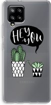 Case Company® - Samsung Galaxy A42 5G hoesje - Hey you cactus - Soft Cover Telefoonhoesje - Bescherming aan alle Kanten en Schermrand