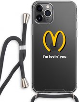 Case Company® - iPhone 11 Pro Max hoesje met Koord - I'm lovin' you - Telefoonhoesje met Zwart Koord - Extra Bescherming aan alle Kanten en Over de Schermrand