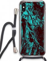 Case Company® - iPhone XS hoesje met Koord - Ice Age - Telefoonhoesje met Zwart Koord - Extra Bescherming aan alle Kanten en Over de Schermrand