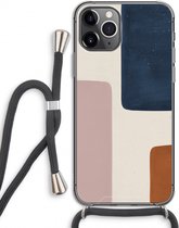 Case Company® - iPhone 11 Pro hoesje met Koord - Geo #5 - Telefoonhoesje met Zwart Koord - Extra Bescherming aan alle Kanten en Over de Schermrand
