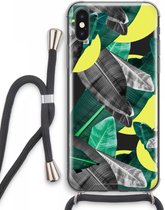 Case Company® - iPhone XS Max hoesje met Koord - Fantasie jungle - Telefoonhoesje met Zwart Koord - Extra Bescherming aan alle Kanten en Over de Schermrand
