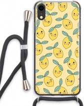 Case Company® - iPhone XR hoesje met Koord - Citroenen - Telefoonhoesje met Zwart Koord - Extra Bescherming aan alle Kanten en Over de Schermrand