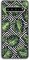 Case Company® - Samsung Galaxy S10 5G hoesje - Geometrische jungle - Soft Cover Telefoonhoesje - Bescherming aan alle Kanten en Schermrand