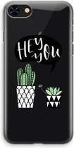 Case Company® - iPhone 8 hoesje - Hey you cactus - Soft Cover Telefoonhoesje - Bescherming aan alle Kanten en Schermrand