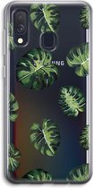 Case Company® - Samsung Galaxy A40 hoesje - Tropische bladeren - Soft Cover Telefoonhoesje - Bescherming aan alle Kanten en Schermrand