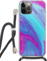 Case Company® - iPhone 12 Pro Max hoesje met Koord - Zweverige regenboog - Telefoonhoesje met Zwart Koord - Extra Bescherming aan alle Kanten en Over de Schermrand