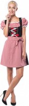 dirndl Anne-Ruth dames polyester rood/zwart maat L