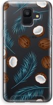 Case Company® - Samsung Galaxy A6 (2018) hoesje - Kokosnoot - Soft Cover Telefoonhoesje - Bescherming aan alle Kanten en Schermrand