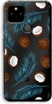 Case Company® - Google Pixel 5 hoesje - Kokosnoot - Soft Cover Telefoonhoesje - Bescherming aan alle Kanten en Schermrand