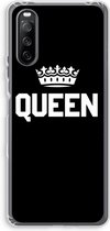 Case Company® - Sony Xperia 10 III hoesje - Queen zwart - Soft Cover Telefoonhoesje - Bescherming aan alle Kanten en Schermrand