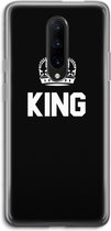 Case Company® - OnePlus 7 Pro hoesje - King zwart - Soft Cover Telefoonhoesje - Bescherming aan alle Kanten en Schermrand