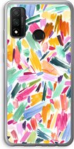 Case Company® - Huawei P Smart (2020) hoesje - Watercolor Brushstrokes - Soft Cover Telefoonhoesje - Bescherming aan alle Kanten en Schermrand