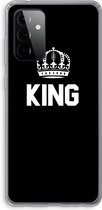 Case Company® - Samsung Galaxy A72 hoesje - King zwart - Soft Cover Telefoonhoesje - Bescherming aan alle Kanten en Schermrand