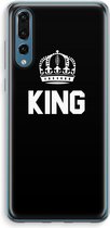 Case Company® - Huawei P20 Pro hoesje - King zwart - Soft Cover Telefoonhoesje - Bescherming aan alle Kanten en Schermrand