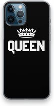 Case Company® - iPhone 12 Pro hoesje - Queen zwart - Soft Cover Telefoonhoesje - Bescherming aan alle Kanten en Schermrand