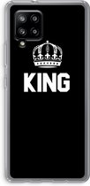 Case Company® - Samsung Galaxy A42 5G hoesje - King zwart - Soft Cover Telefoonhoesje - Bescherming aan alle Kanten en Schermrand