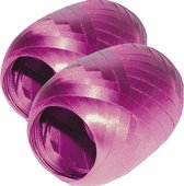 2x Inpaklint Krullint Decoratielint Cadeaulint Sierlint - Pink - 20m x 5mm - Gratis Verzonden
