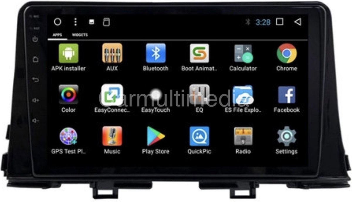Android Autoradio 9 Inch Draadloos CarPlay/Android Auto/WiFi/4G/GPS/RDS voor Kia Picanto 2017-2020
