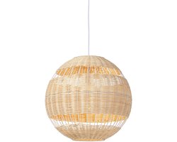 QAZQA rattan hl - Art Deco Hanglamp - 1 lichts - Ø 400 mm - Bruin - Woonkamer | Slaapkamer | Keuken