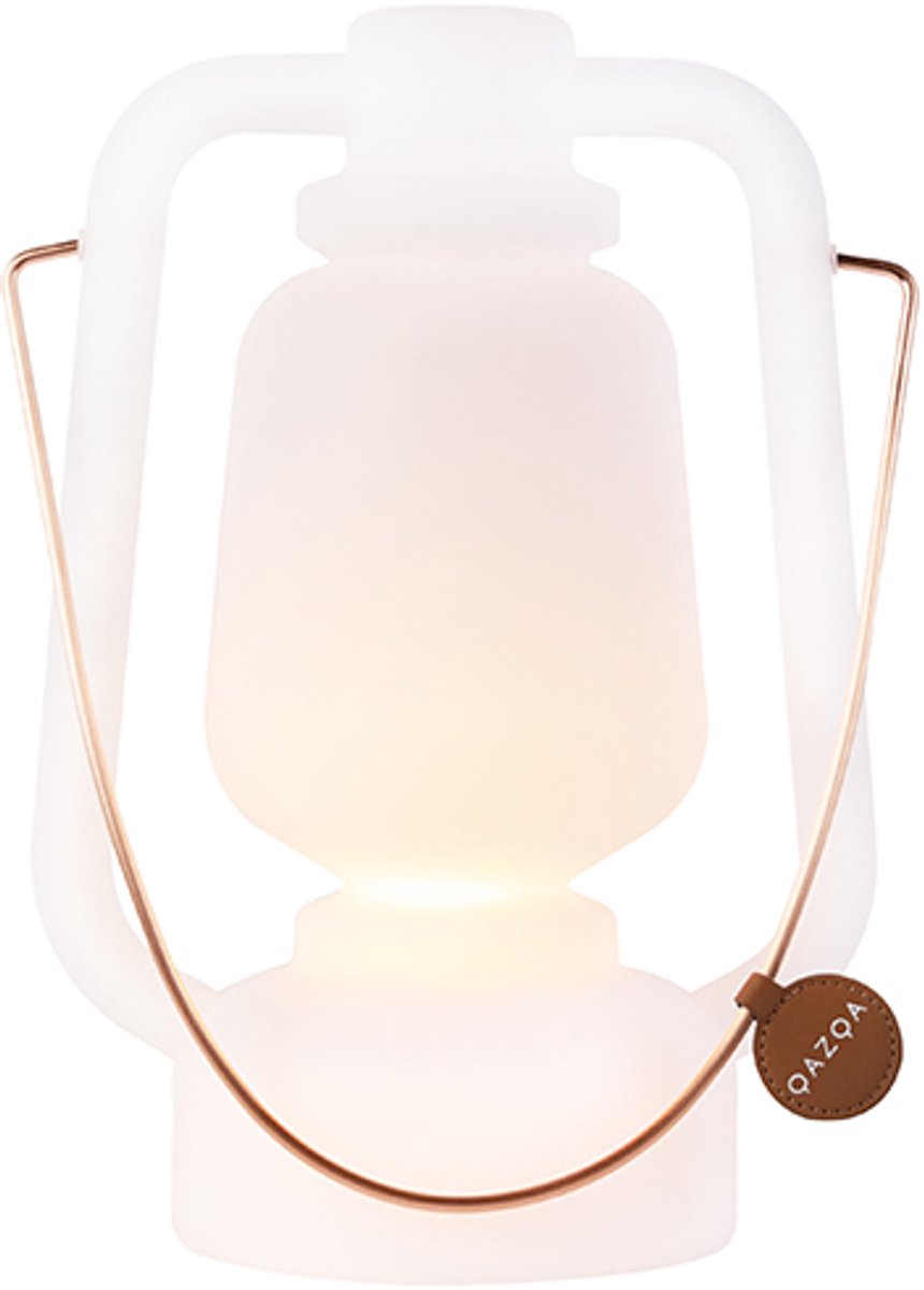 Bol.com QAZQA storm - Moderne LED Dimbare Staande Buitenlamp | Staande Lamp voor buiten met Dimmer - 1 lichts - H 300 mm - Wit -... aanbieding