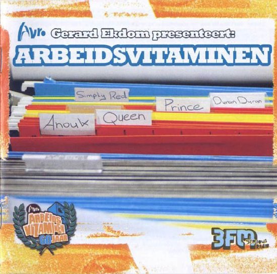 Gerard Ekdom presenteert: Arbeidsvitaminen 60 Jaar met mappen: Simply Red, Anouk, Queen, Prince, Duran Duran.