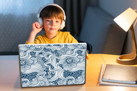 Sticker pour ordinateur portable - 11,6 pouces - Motif - Fleurs - Botanique - 30x21cm - Autocollants pour ordinateur portable - Skin pour ordinateur portable - Housse