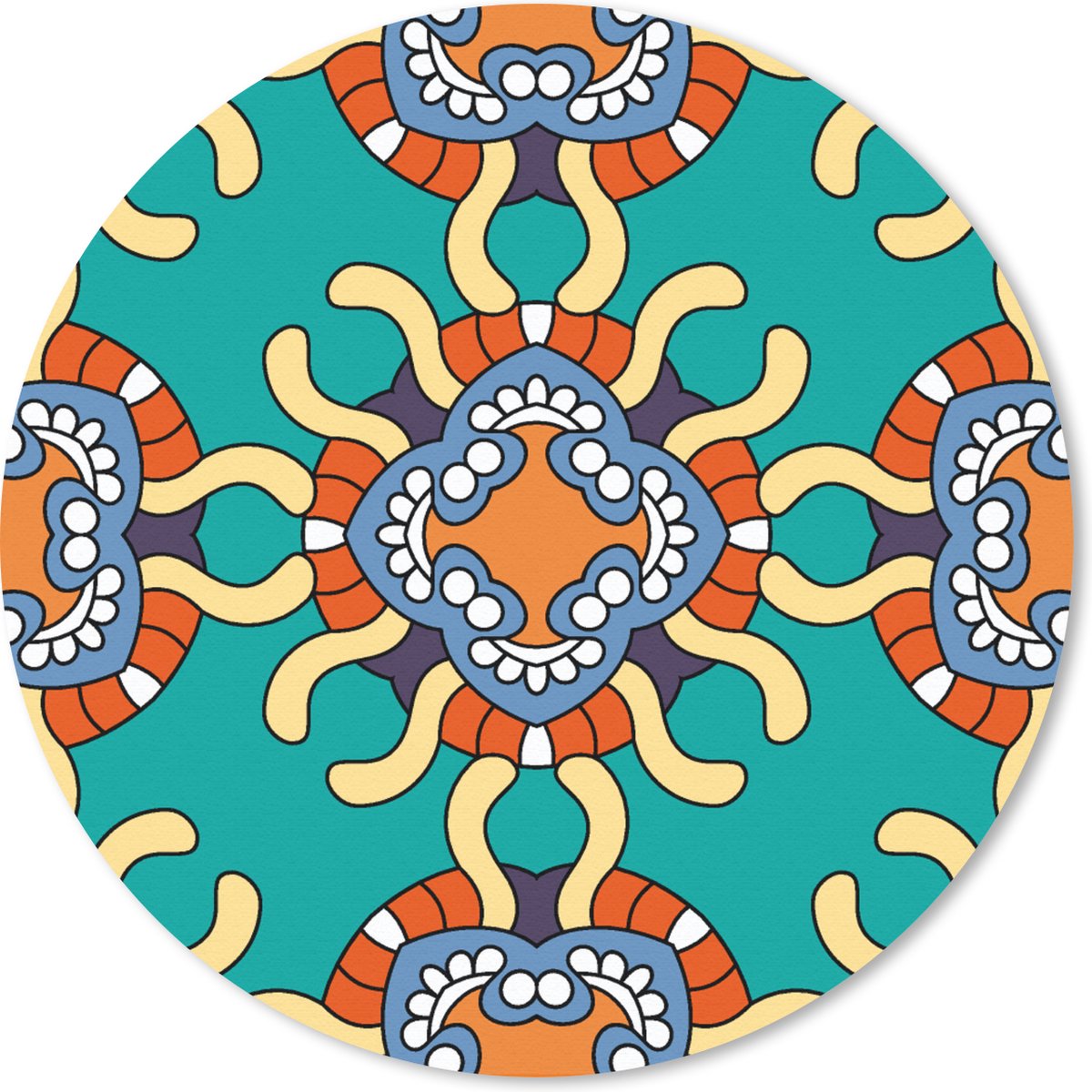 Muismat rond 50x50 cm - Mousepad Patronen - Abstract - Groen - Ronde muismatten
