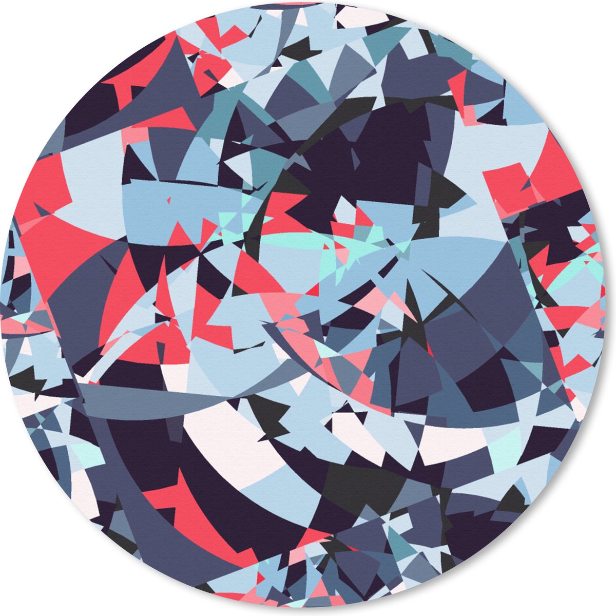 Muismat rond 20x20 cm - Mousepad Patroon - Abstract - Versiering - Ronde muismatten