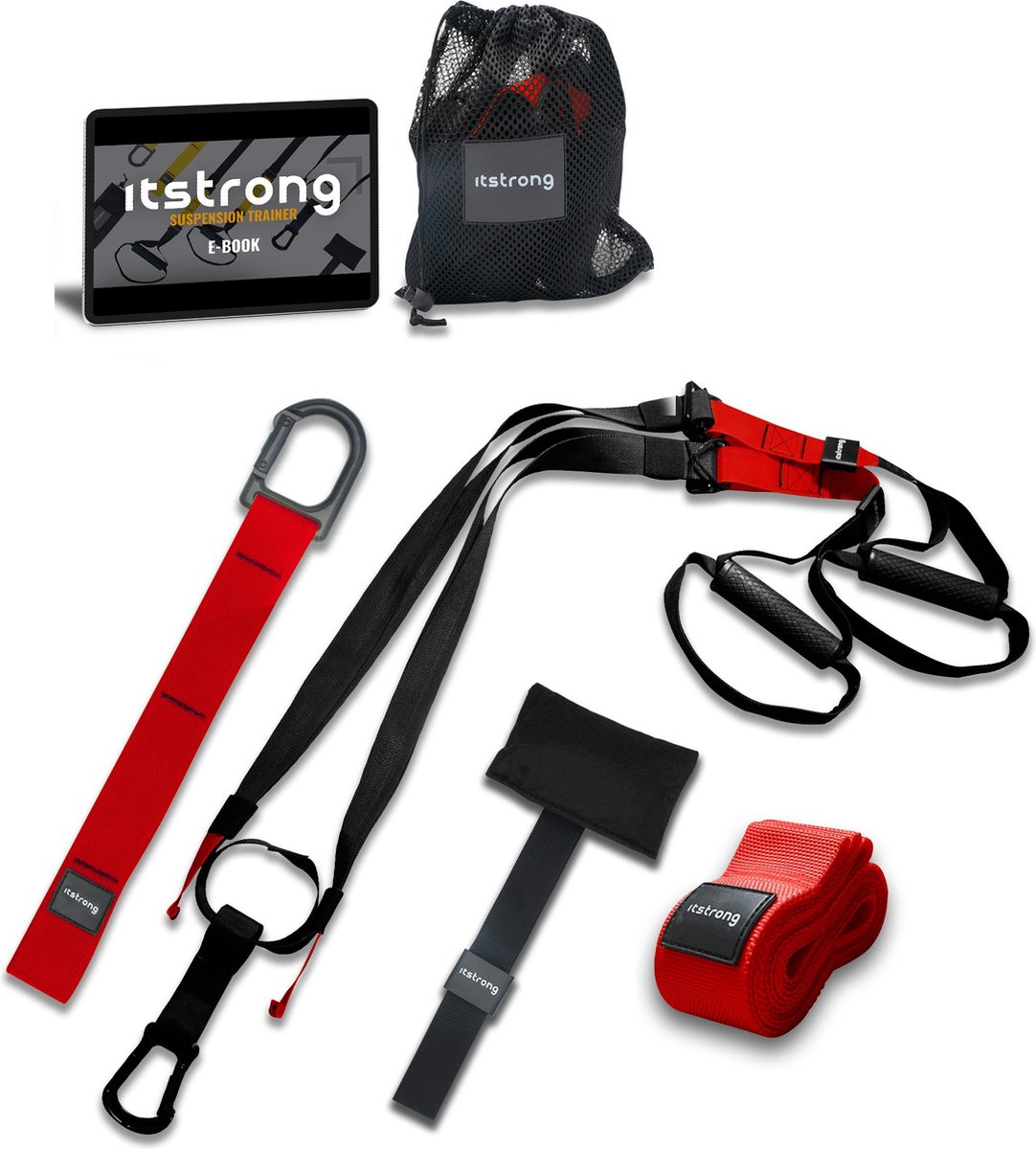 Itstrong TRX Suspension Trainer met Ebook - TRX Resistance Band - Calisthenics Weerstandsbanden - Fitness - Crossfit