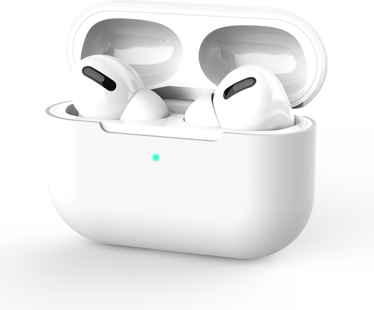 Hoesje in het Wit geschikt voor Apple AirPods Pro - TCH - Siliconen - Case - Cover - Soft case - Onepiece