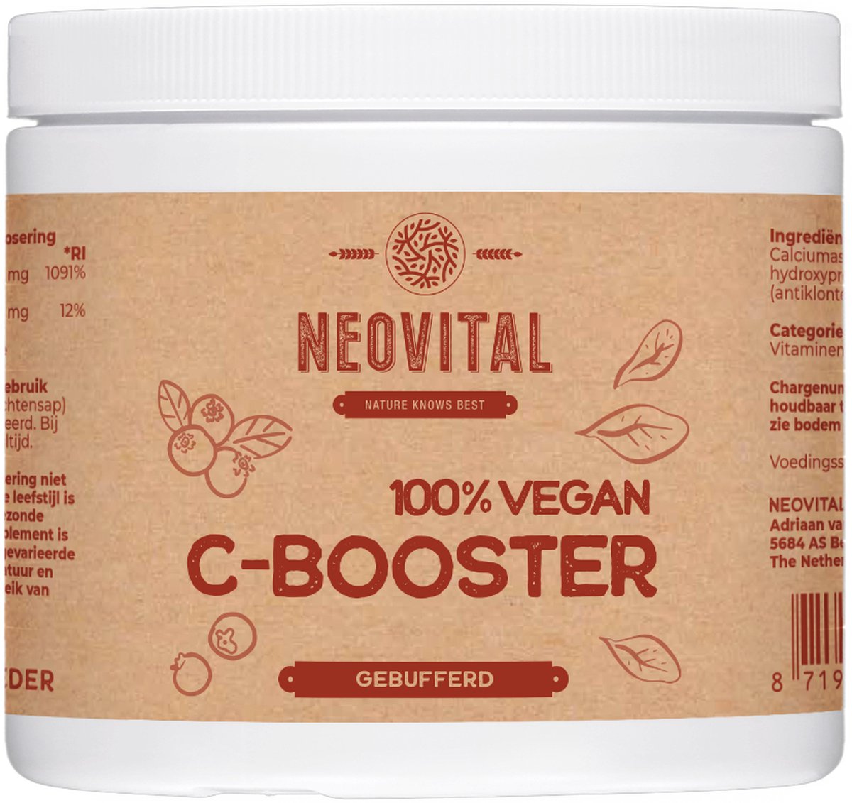 Neovital vitamine C-Booster Vega - gebufferde vitamine C booster in poedervorm