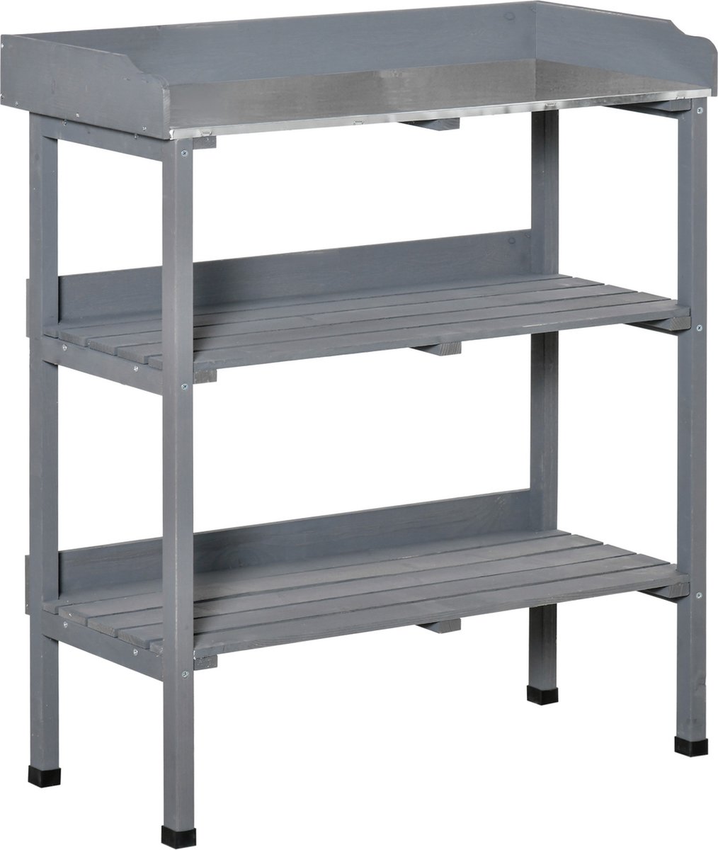 HOUE FOUR tuintafel 90x90 cm zwart met bamboe blad
