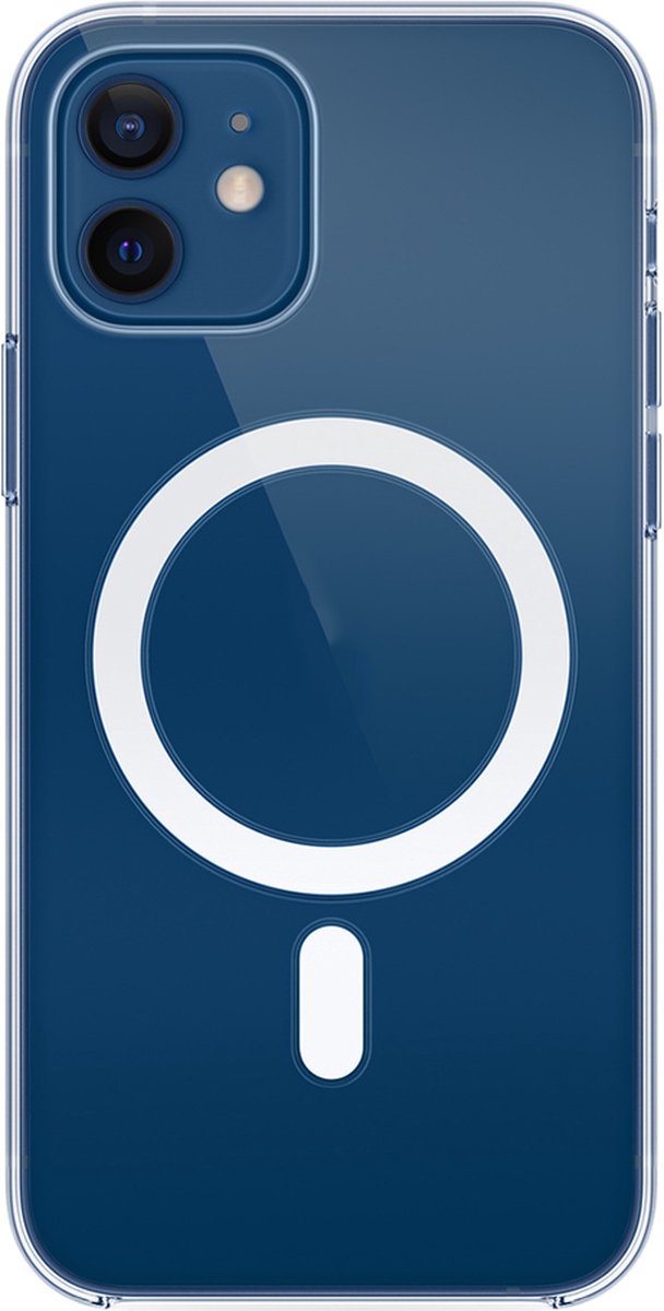 MaxVision Hoesje geschikt voor iPhone 12 Mini - Transparant - Siliconen - Magnetische Aansluiting