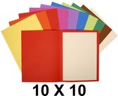 100 x Chemise d'incrustation Exacompta Flash 220 - 10 couleurs assorties