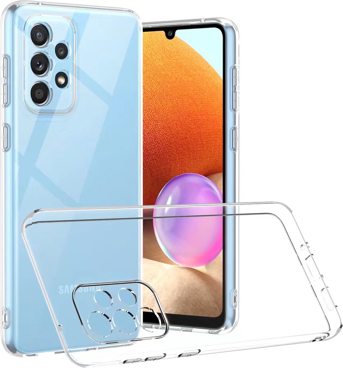 Transparant hoesje geschikt voor Samsung Galaxy A53 Hoesje Transparant - Doorzichtig hoesje geschikt voor Samsung A53 5G hoesje Doorzichtig - Cover geschikt voor Samsung A53 Siliconen Hoesje Case Backcover - Clear
