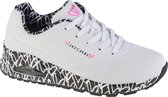 Skechers Uno-Loving Love 155506-WBK, Vrouwen, Wit, Sneakers, maat: 36,5