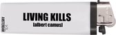 KIL Amsterdam™ Wegwerp Aansteker Met Tekst "LIVING KILLS" - TikTok Viral Trends Wegwerpaansteker - Albert Camus