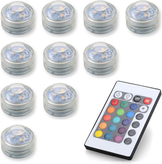 Fervent Struikelen Onderzoek Set LED RGB op batterij met afstandbediening | bol.com
