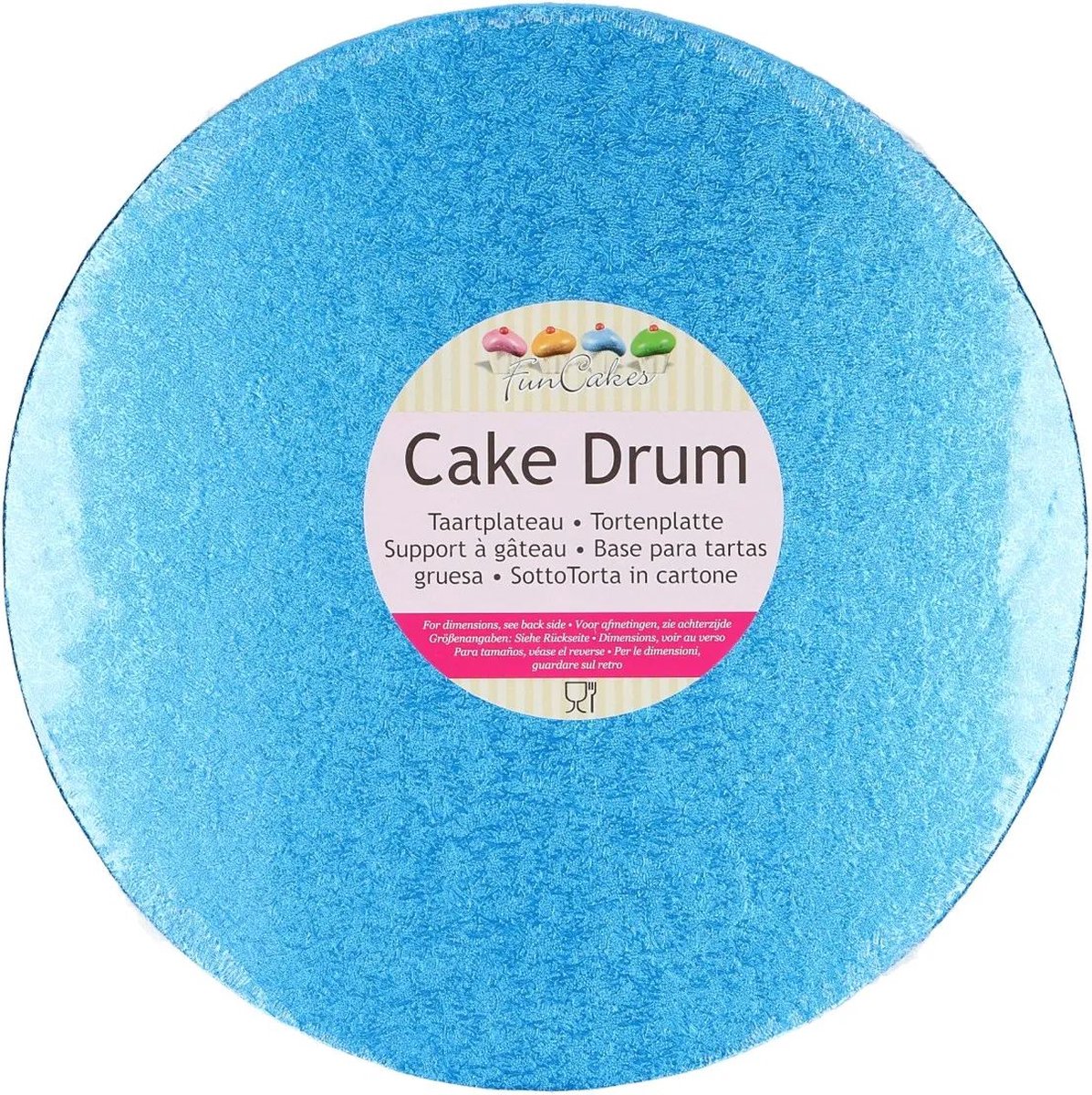 FunCakes - Cake Drum - Rond - Ø25 cm - Blauw