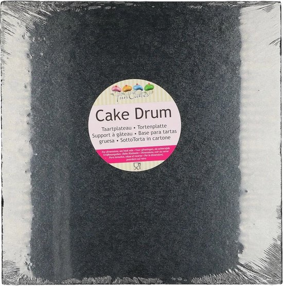 Funcakes Cake Drum Vierkant 305 Cm Zwart
