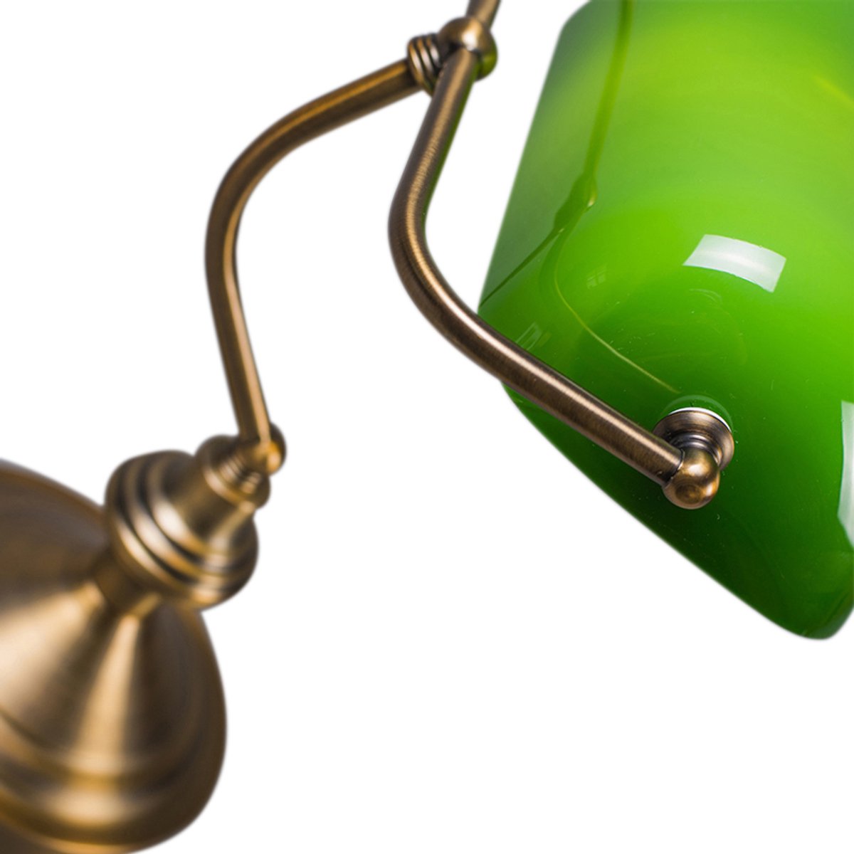 Smart notarislamp brons met amber glas incl. Wifi A60 - Banker Smart notarislamp brons met amber glas incl. Wifi A60 - Banker