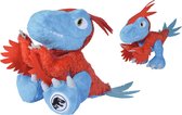 Universal - Jurassic World Feathered - Dinosaurus - 25 cm - Pluche - Blauw/Rood - Alle Leeftijden - Knuffel