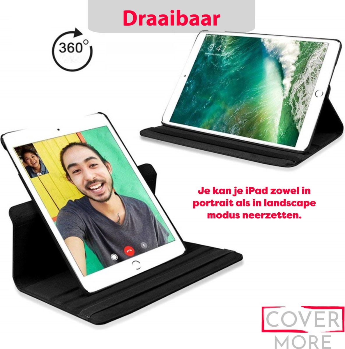 Tablet Hoes - Geschikt voor iPad Hoes 8e Generatie - 10.2 inch (2020) - Zwart