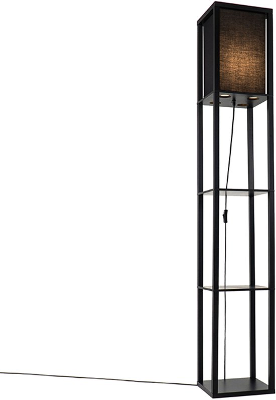 Lámpara de pie Barnard metal 159 cm Negro [lux.pro