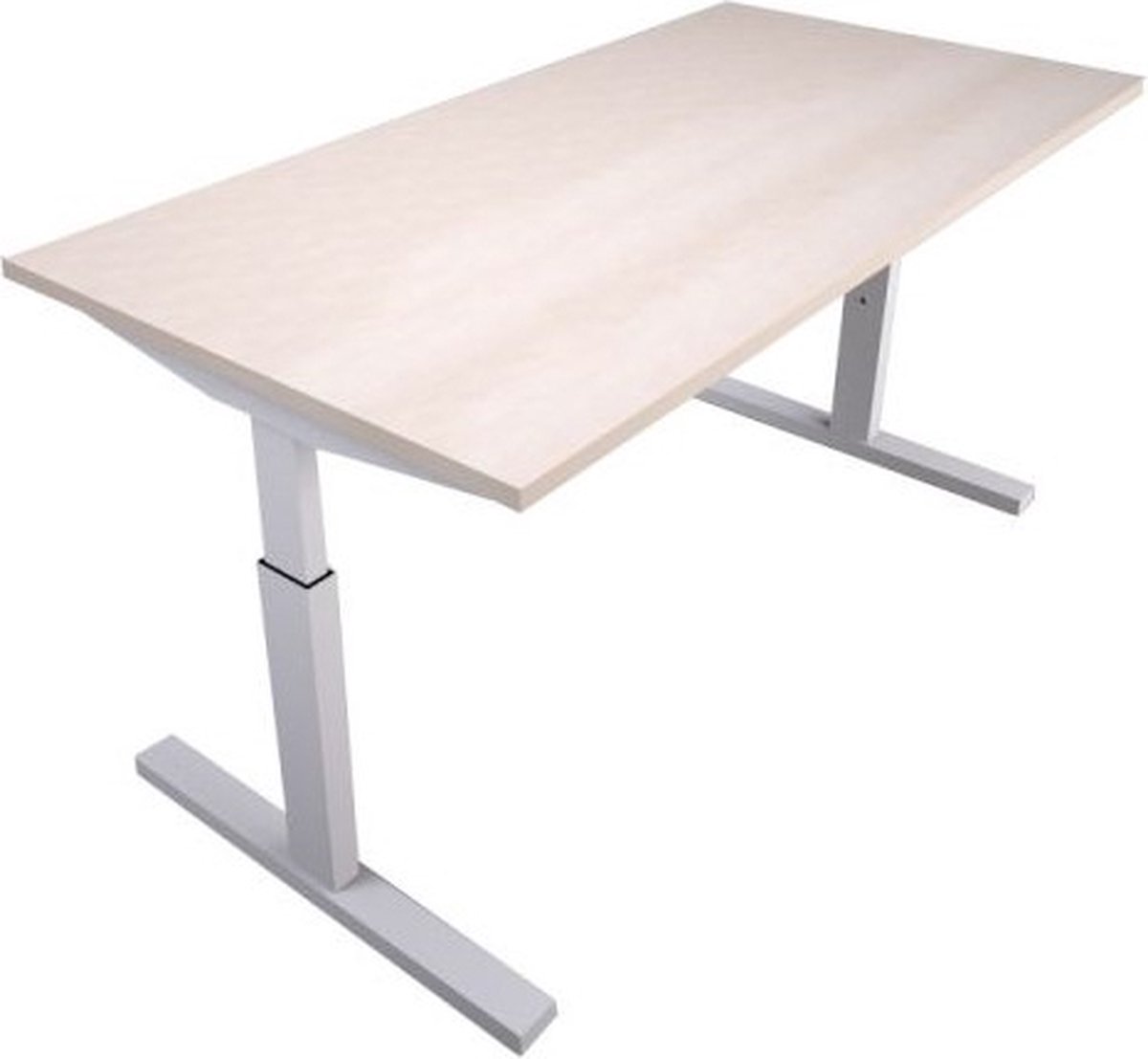 Offeco  Bureau Lobo  - Verstelbaar - Bureaus - Bureau - Kantoormeubels - Game bureau - height adjustable desk - Gaming desk - computertafel - Thuiswerken - 160x80cm - Wit - Wild peren-- blad-  onderstel- x80